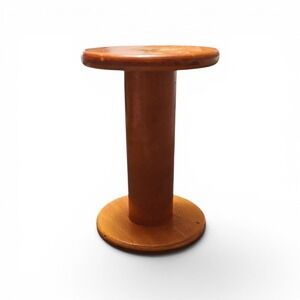 Vintage Wooden Industrial Textile Spool 6 Inch Rustic Wood Bobbin Decor